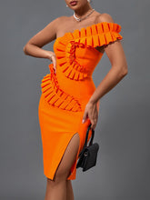 Load image into Gallery viewer, Aida Ruffle Bandage Dress FancySticated
