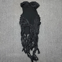 Load image into Gallery viewer, Ali Fringe Bandage Midi Dress FancySticated
