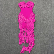 Load image into Gallery viewer, Ali Fringe Bandage Midi Dress FancySticated
