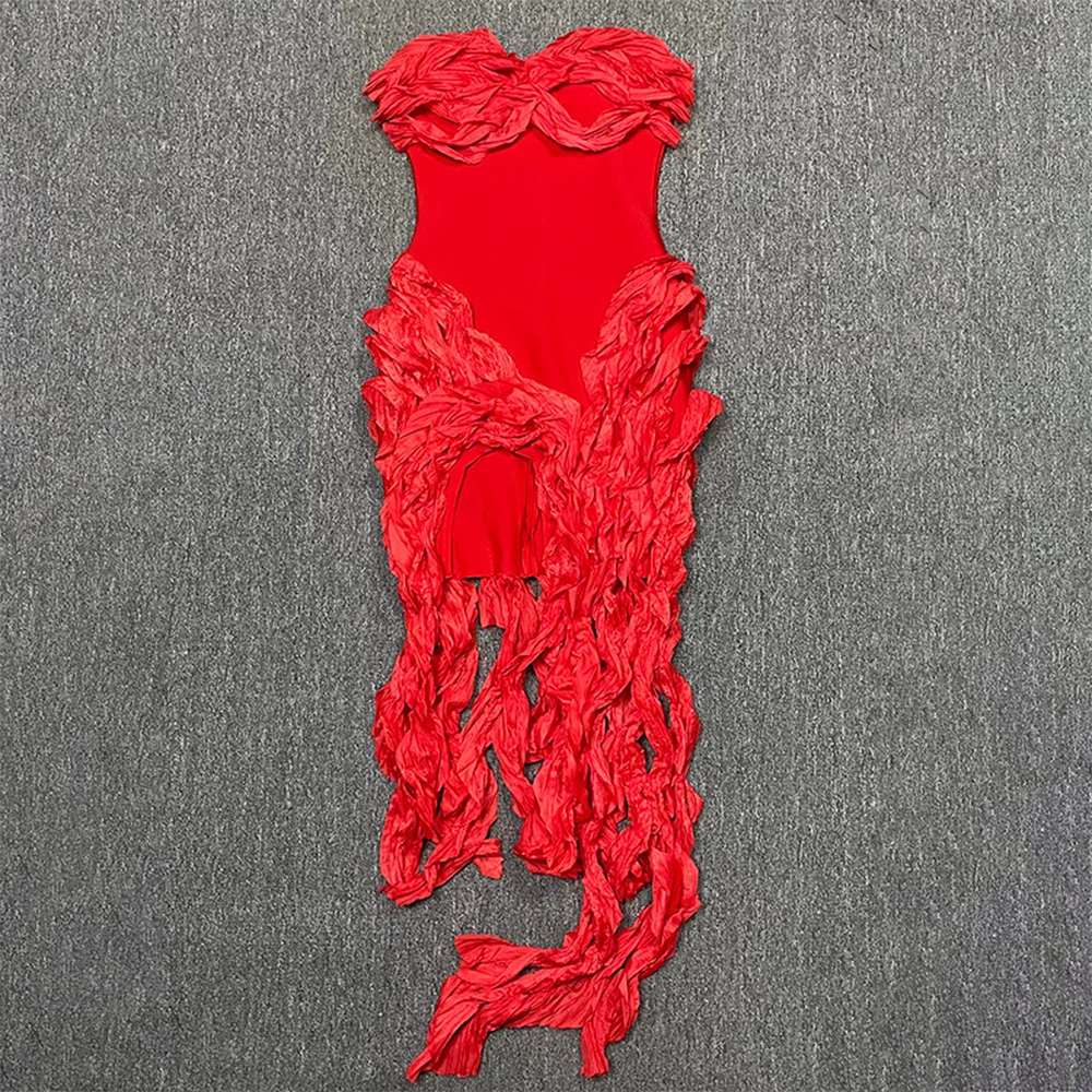 Ali Fringe Bandage Midi Dress FancySticated