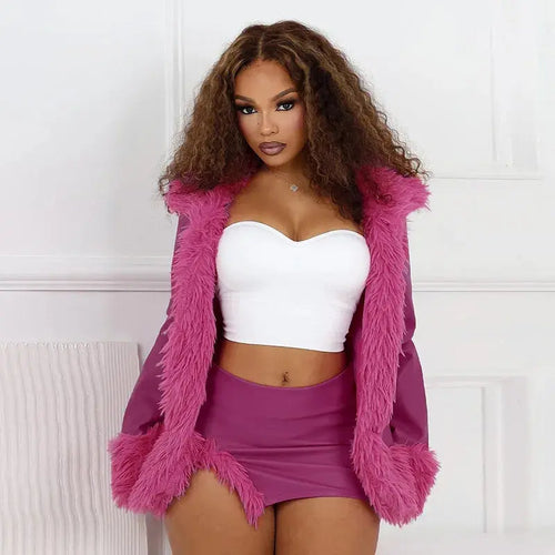 Andrena Cardigan Mini Skirt Set FancySticated