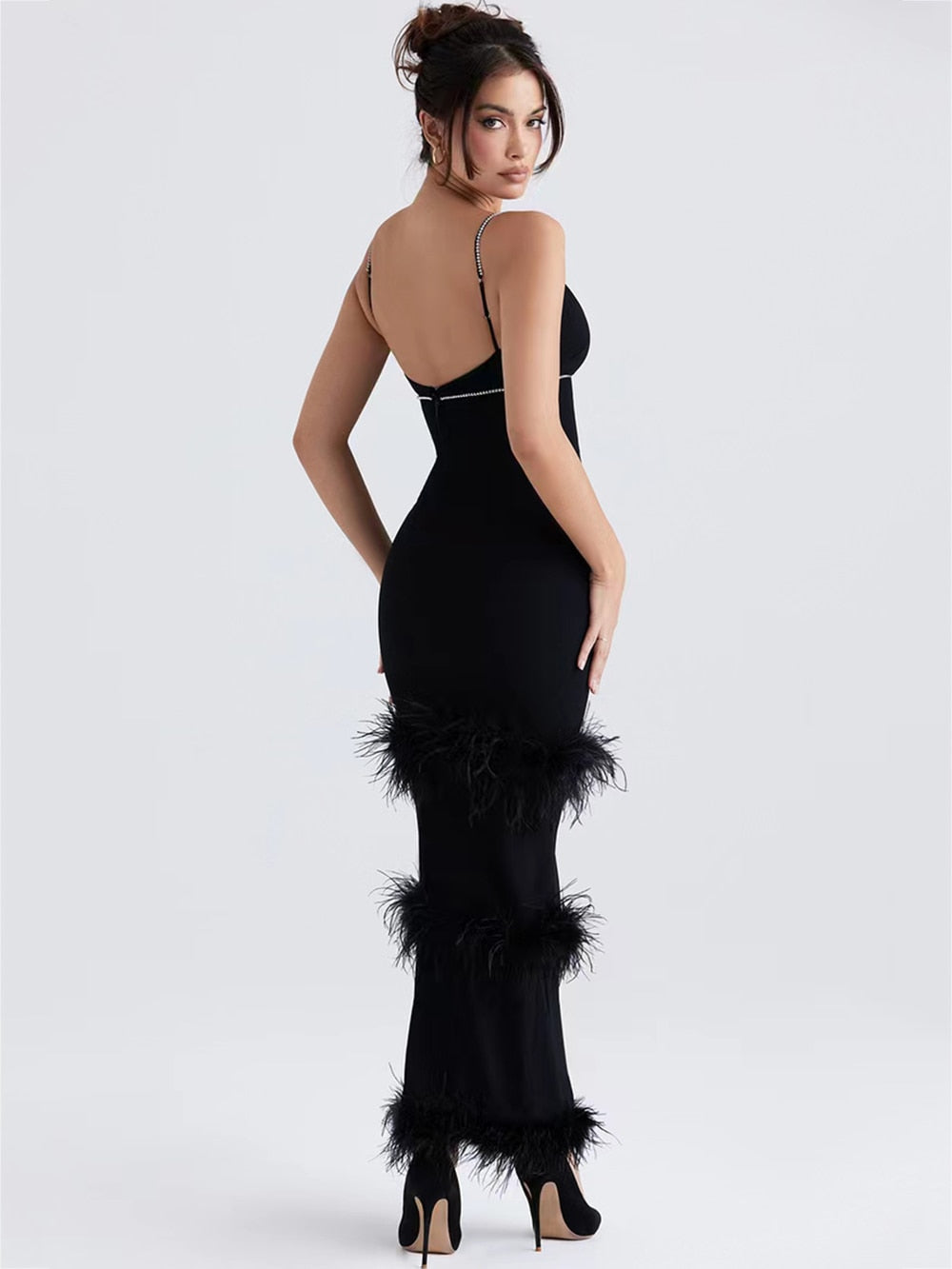 Anna Feather Maxi Dress