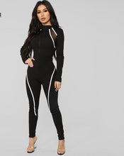 Load image into Gallery viewer, Anna Mesh Turtleneck Jumpsuit FancySticated
