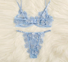 Load image into Gallery viewer, Applique Lace Mesh Lingerie Set FancySticated
