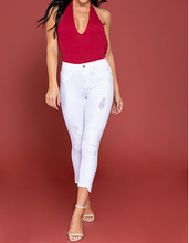 Load image into Gallery viewer, Bella High Rise Jeans- White FancySticated
