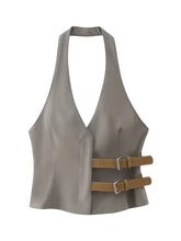 Load image into Gallery viewer, Belt Grey Vest Top FancySticated
