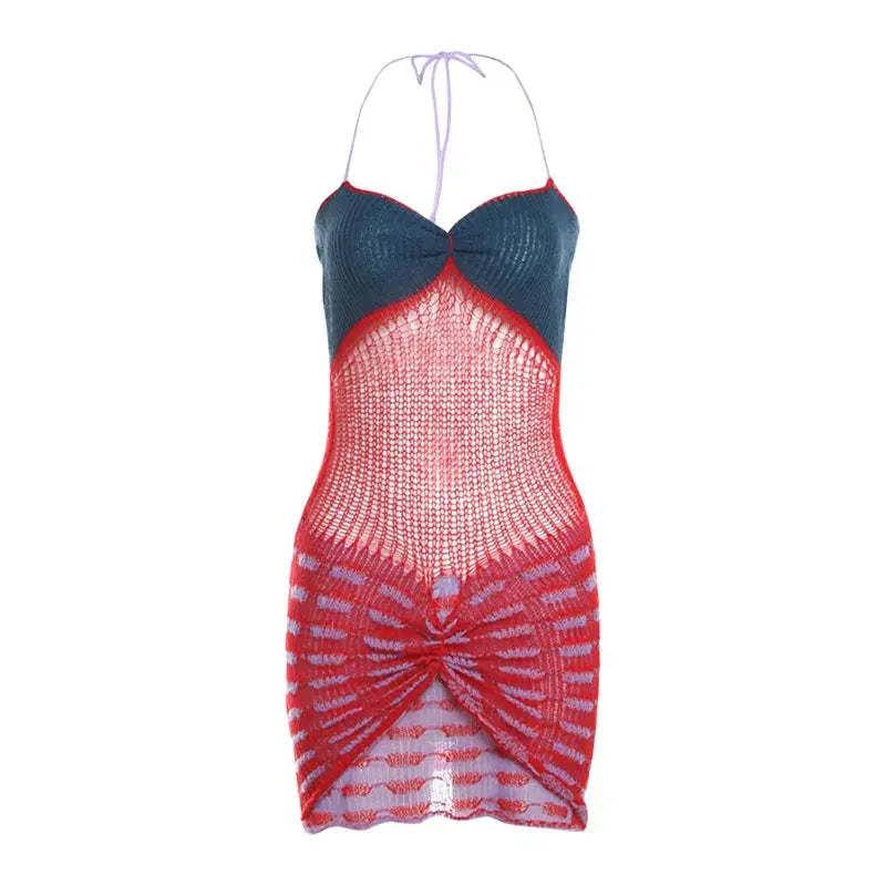 Bernita Knit Crochet Mini Dress FancySticated