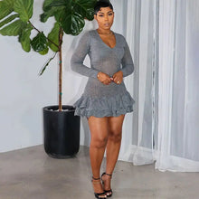 Load image into Gallery viewer, Beverlee Knit Crochet Mini Dress FancySticated
