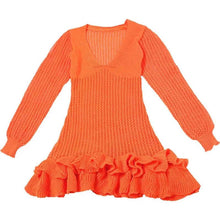 Load image into Gallery viewer, Beverlee Knit Crochet Mini Dress FancySticated
