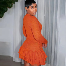 Load image into Gallery viewer, Beverlee Knit Crochet Mini Dress FancySticated
