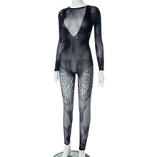 Load image into Gallery viewer, Butterflies Mesh Jumpsuit FancySticated
