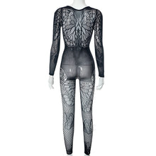 Load image into Gallery viewer, Butterflies Mesh Jumpsuit FancySticated
