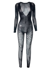 Load image into Gallery viewer, Butterflies Mesh Jumpsuit FancySticated

