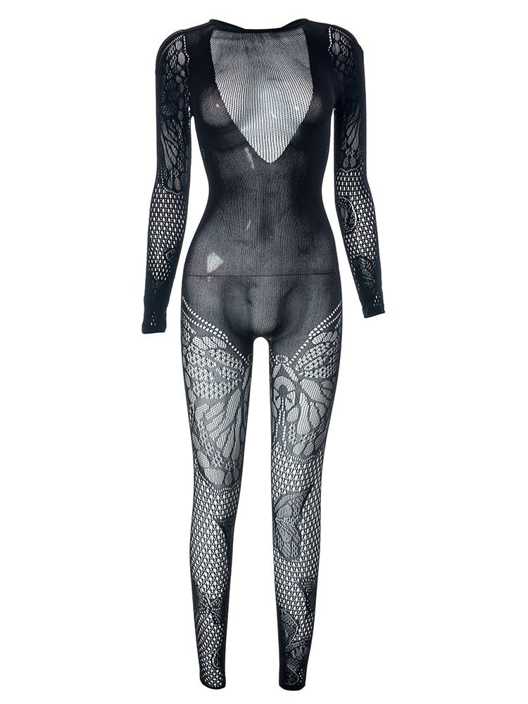 Butterflies Mesh Jumpsuit FancySticated