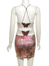 Load image into Gallery viewer, Butterfly Mini Dress FancySticated
