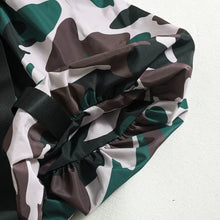 Load image into Gallery viewer, Camouflage Green Puffy Mini Skirt FancySticated
