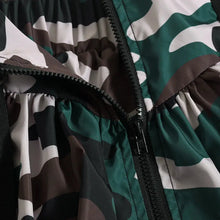 Load image into Gallery viewer, Camouflage Green Puffy Mini Skirt FancySticated
