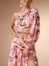 Load image into Gallery viewer, Chain Embellished Floral Maxi Dress FancySticated
