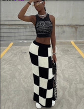 Load image into Gallery viewer, Checkerboard Knit Skirt FancySticated
