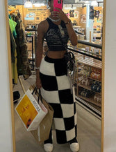 Load image into Gallery viewer, Checkerboard Knit Skirt FancySticated
