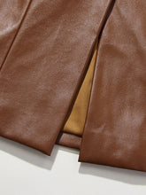 Load image into Gallery viewer, Chocolate Leather Midi Dress FancySticated
