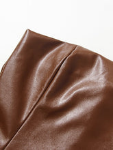 Load image into Gallery viewer, Chocolate Leather Midi Dress FancySticated
