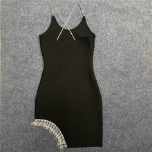 Load image into Gallery viewer, Crystal Fringe Bandage Mini Dress FancySticated
