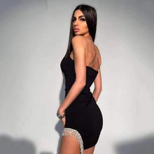 Load image into Gallery viewer, Crystal Fringe Bandage Mini Dress FancySticated
