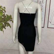 Load image into Gallery viewer, Crystal Fringe Bandage Mini Dress FancySticated

