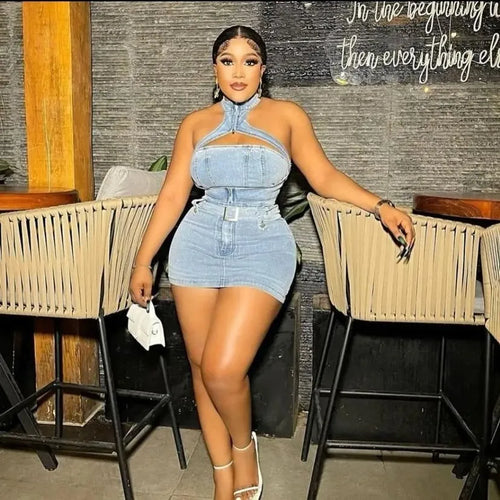 Davina Denim Mini Skirt Set FancySticated