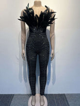 Load image into Gallery viewer, Davina Feather Jumpsuit FancySticated
