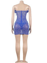 Load image into Gallery viewer, Davina Feather Rhinestone Dress FancySticated

