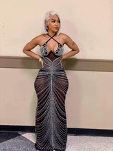 Load image into Gallery viewer, Diamond Mesh Maxi Dress FancySticated
