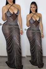 Load image into Gallery viewer, Diamond Mesh Maxi Dress FancySticated
