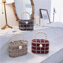 Load image into Gallery viewer, Diamonds Pearls Basket Handbag FancySticated
