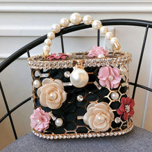 Load image into Gallery viewer, Diamonds Pearls Basket Handbag FancySticated
