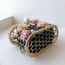 Load image into Gallery viewer, Diamonds Pearls Basket Handbag FancySticated
