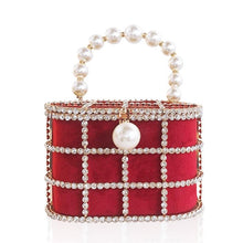 Load image into Gallery viewer, Diamonds Pearls Basket Handbag FancySticated
