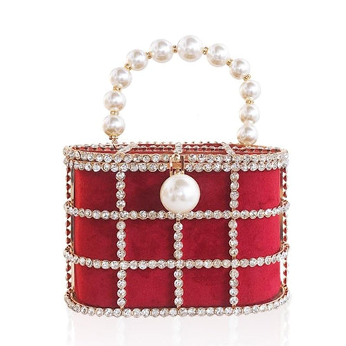 Diamonds Pearls Basket Handbag FancySticated