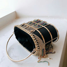 Load image into Gallery viewer, Diamonds Pearls Basket Handbag FancySticated
