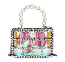 Load image into Gallery viewer, Diamonds Pearls Basket Handbag FancySticated
