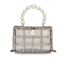 Load image into Gallery viewer, Diamonds Pearls Basket Handbag FancySticated
