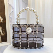 Load image into Gallery viewer, Diamonds Pearls Basket Handbag FancySticated
