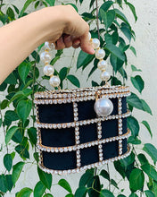 Load image into Gallery viewer, Diamonds Pearls Basket Handbag FancySticated
