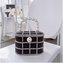 Load image into Gallery viewer, Diamonds Pearls Basket Handbag FancySticated
