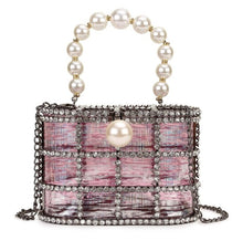 Load image into Gallery viewer, Diamonds Pearls Basket Handbag FancySticated
