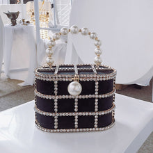 Load image into Gallery viewer, Diamonds Pearls Basket Handbag FancySticated
