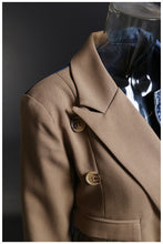 Load image into Gallery viewer, Double Belt Denim Blazer Jacket FancySticated

