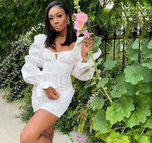 Load image into Gallery viewer, Elegant Puff Sleeve Fav Mini Dress FancySticated
