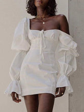 Load image into Gallery viewer, Elegant Puff Sleeve Fav Mini Dress FancySticated
